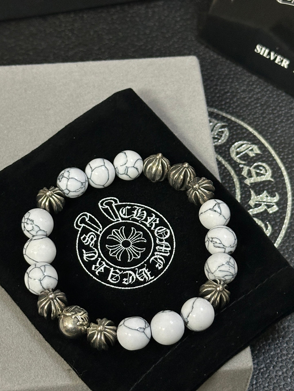 Chrome Hearts Cream Bead Tiny Charm Bracelet - album image 4
