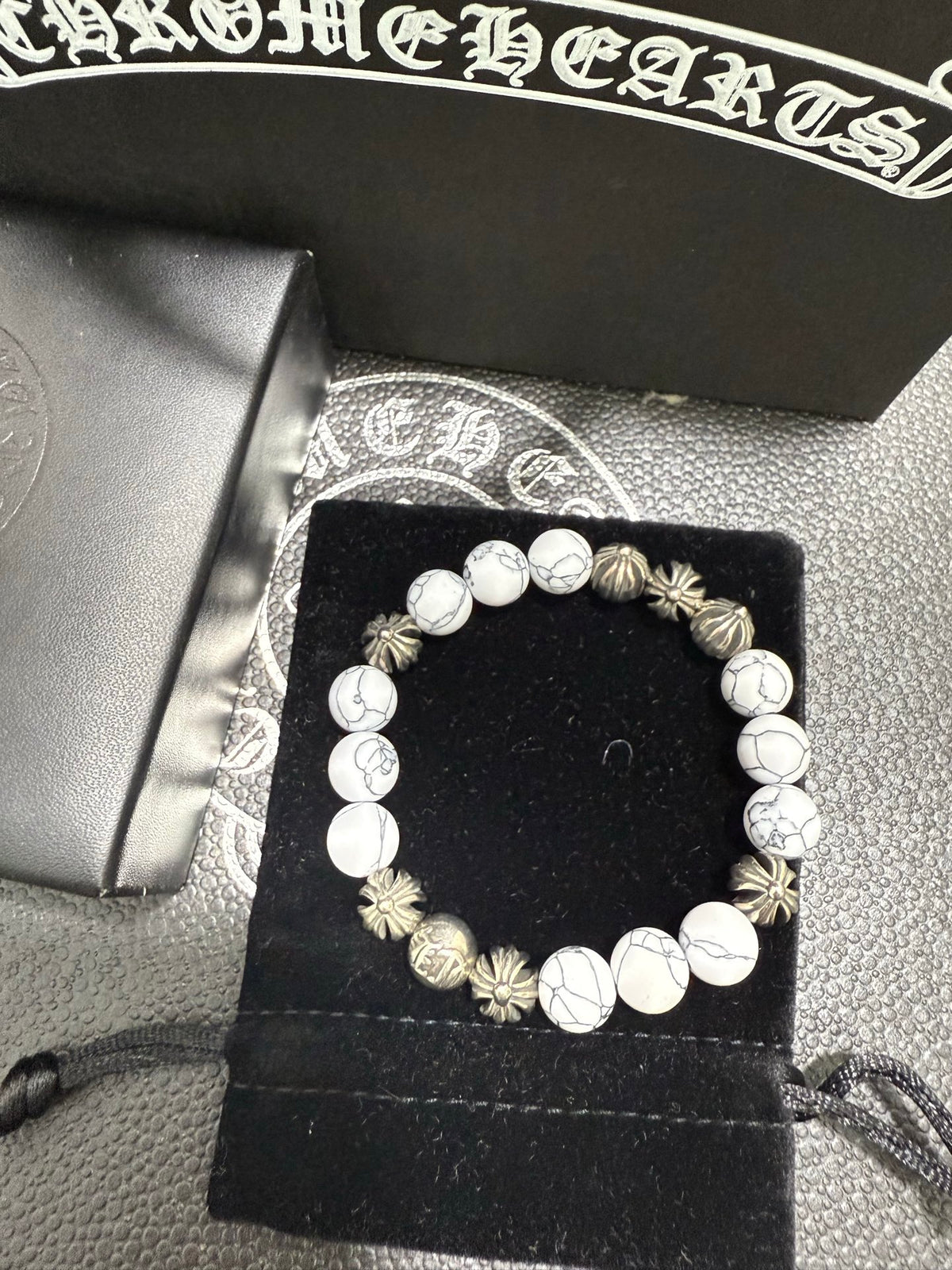 Chrome Hearts Cream Bead Tiny Charm Bracelet - album image 3