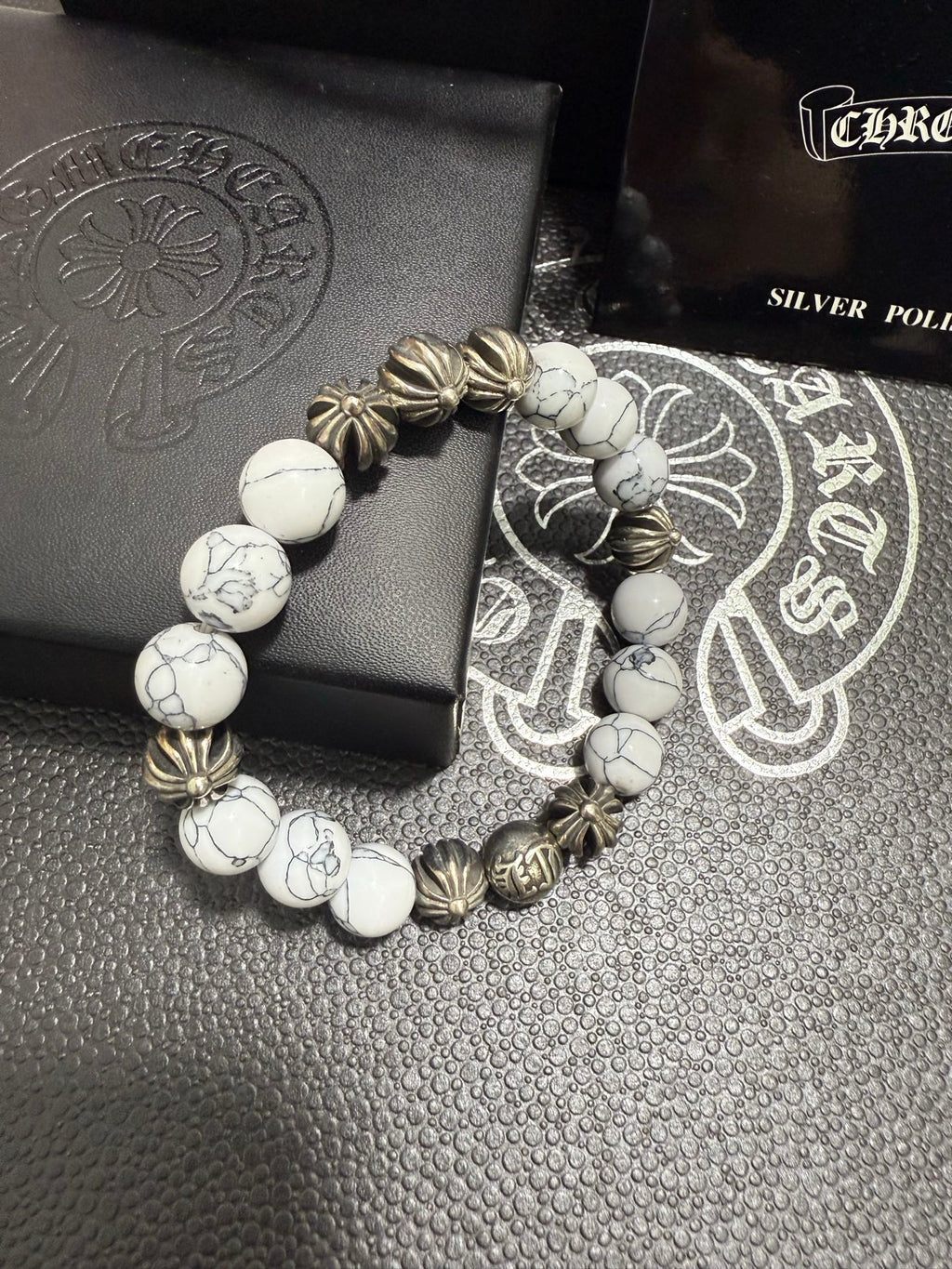 Chrome Hearts Cream Bead Tiny Charm Bracelet - album image 2