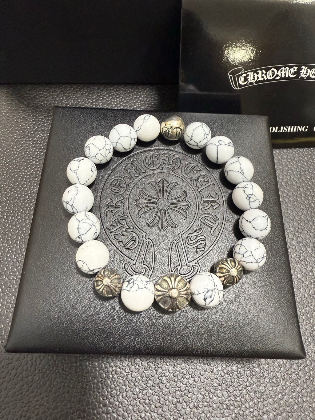 Chrome Hearts Pale Bead Mixed Ornament Bracelet - album image 5