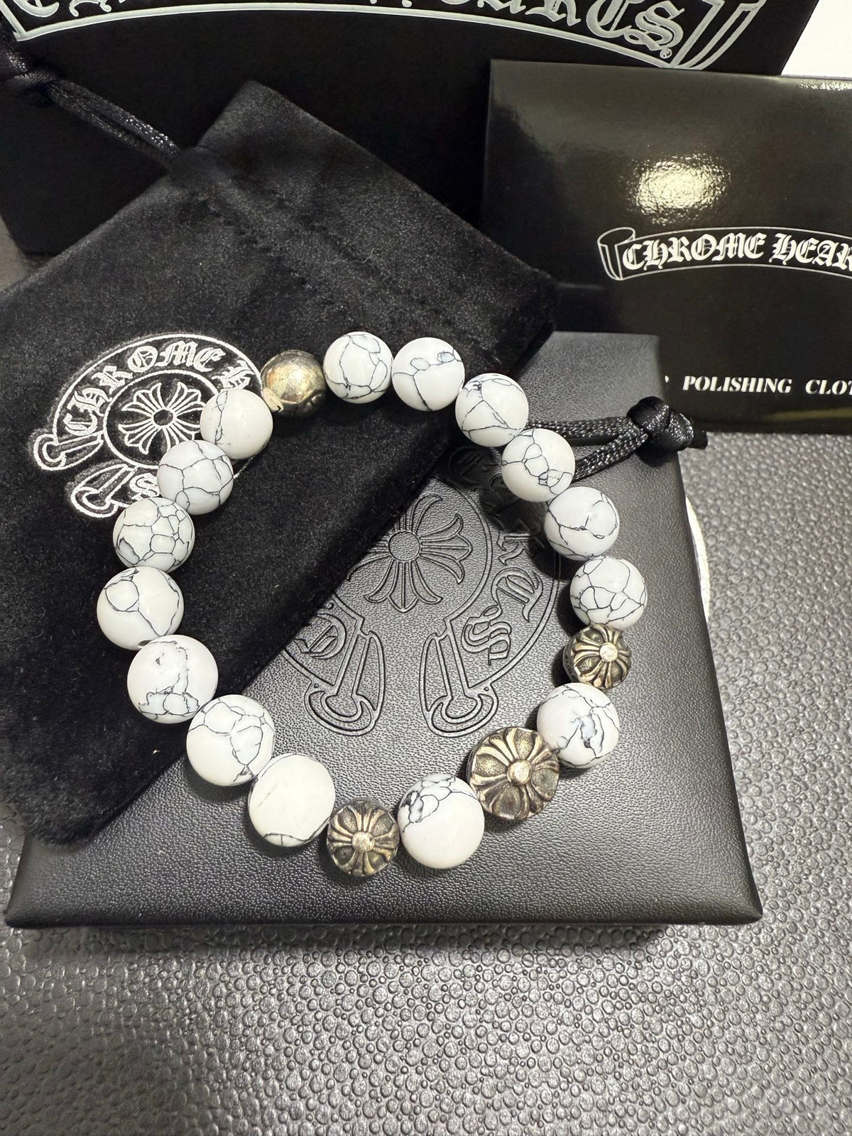 Chrome Hearts Pale Bead Mixed Ornament Bracelet - album image 1