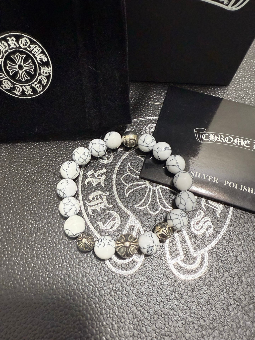 Chrome Hearts Pale Bead Mixed Ornament Bracelet - album image 4