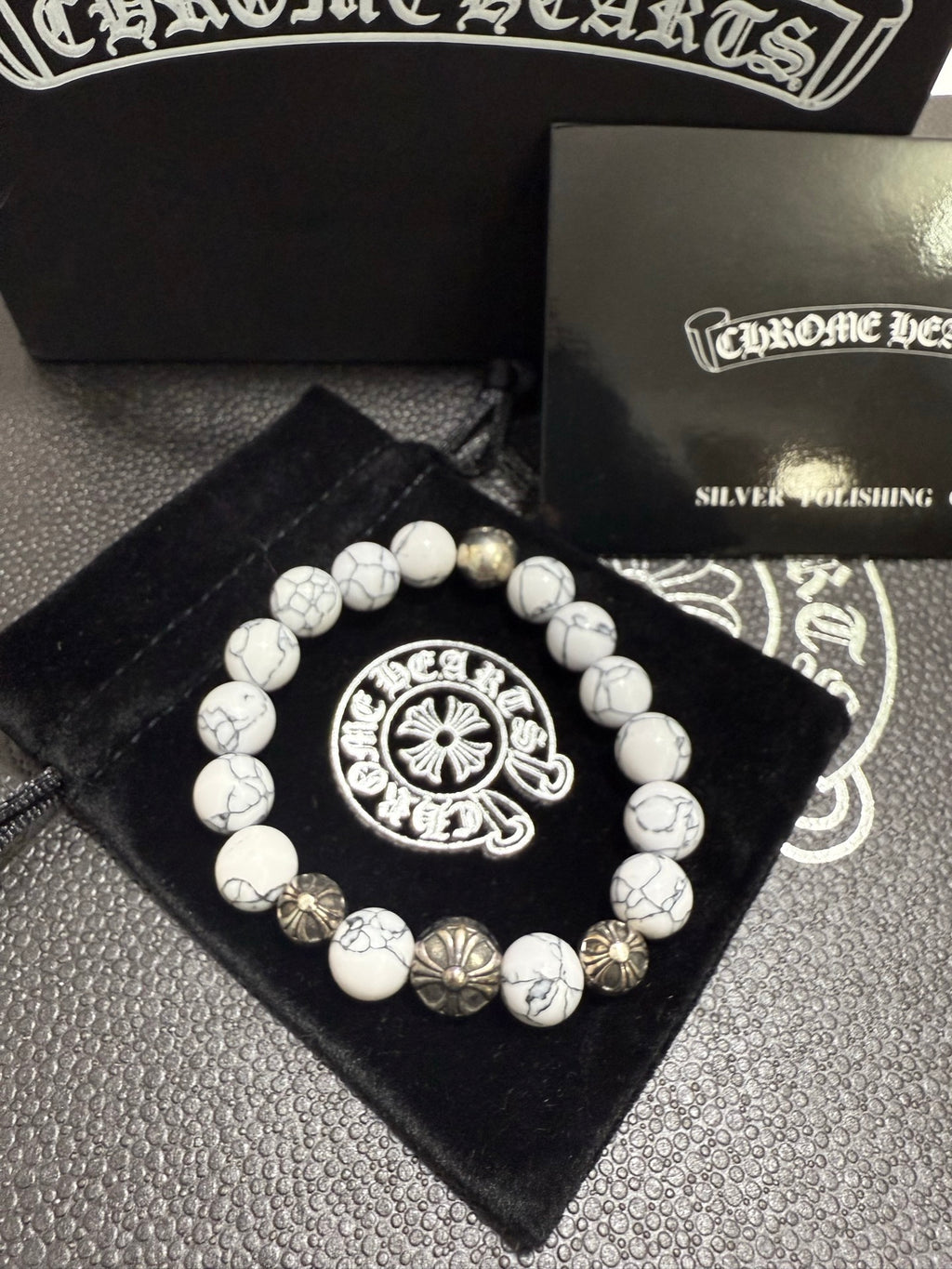 Chrome Hearts Pale Bead Mixed Ornament Bracelet - album image 3