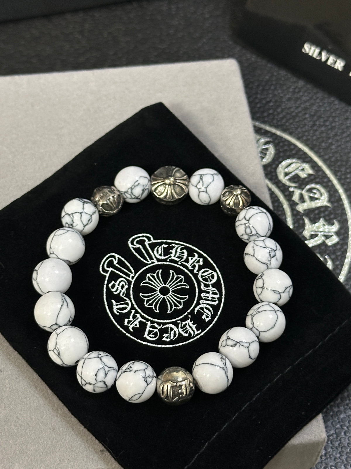 Chrome Hearts Pale Bead Mixed Ornament Bracelet - album image 6
