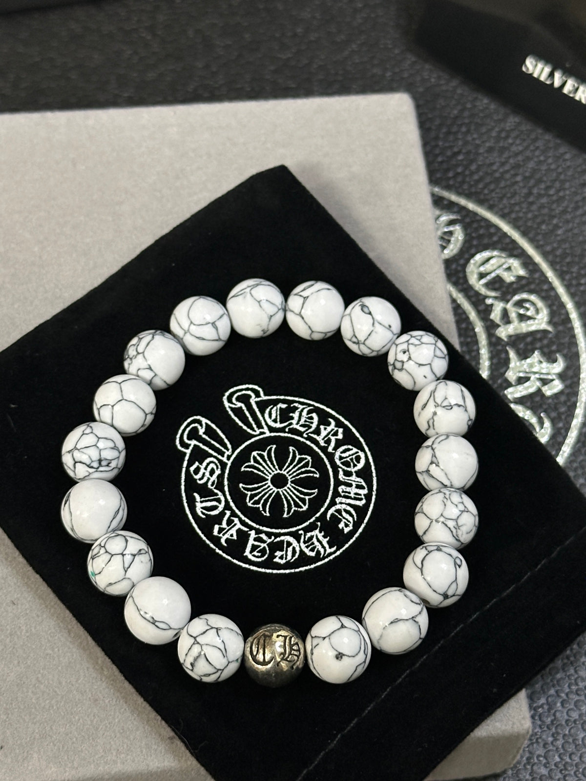 Chrome Hearts White Bead Polished Accent Bracelet - album image 5