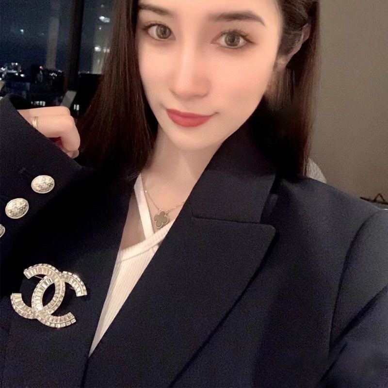 Chanel Interlocking C Square Crystal Accent Brooch - album image 4