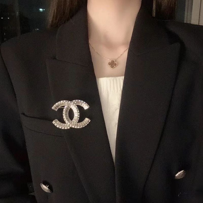 Chanel Interlocking C Square Crystal Accent Brooch - album image 2