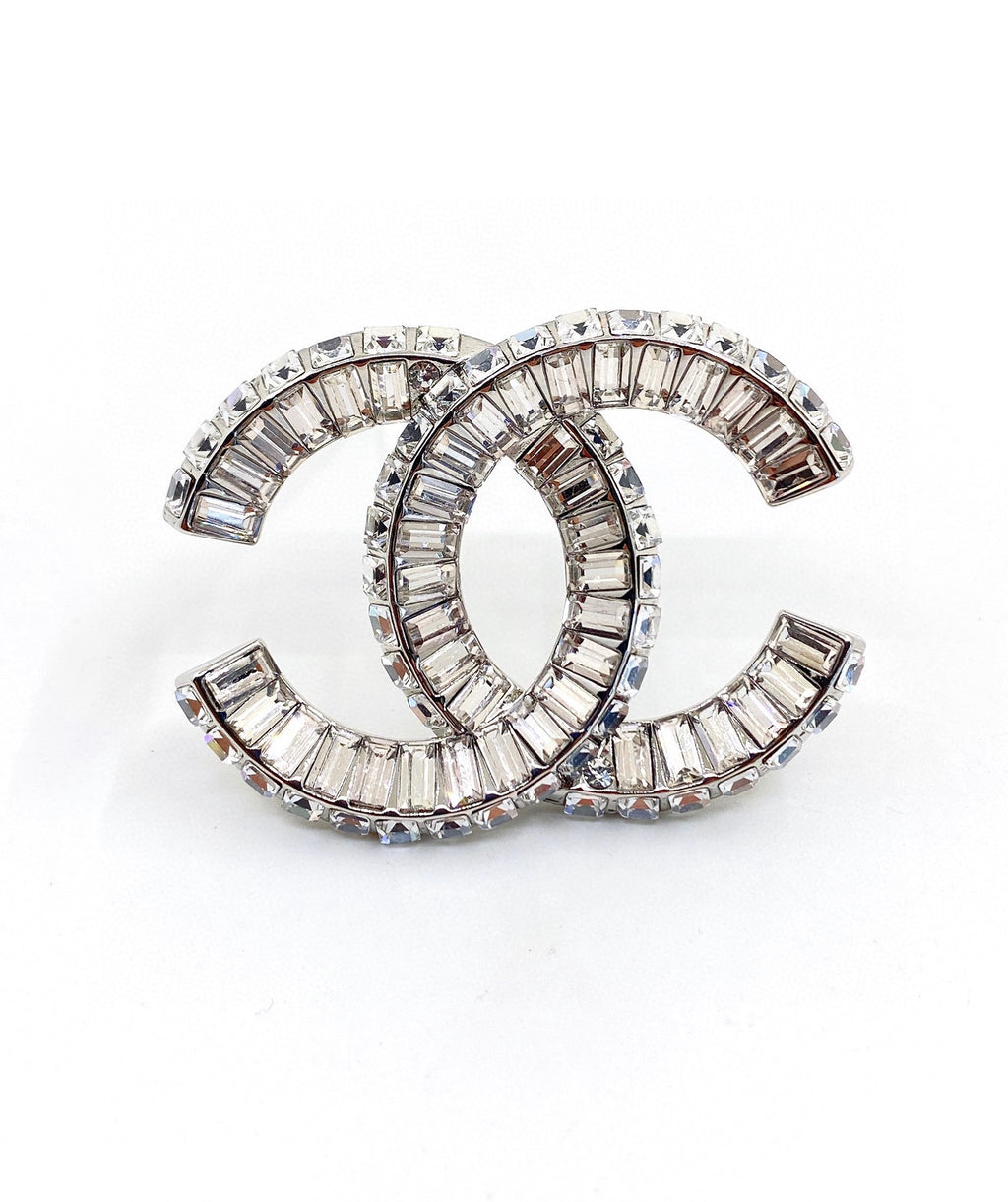 Chanel Interlocking C Square Crystal Accent Brooch - album image 1