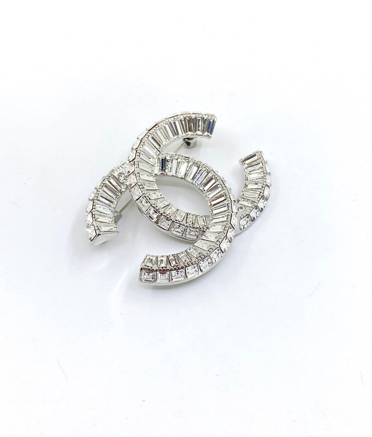 Chanel Interlocking C Square Crystal Accent Brooch - album image 5