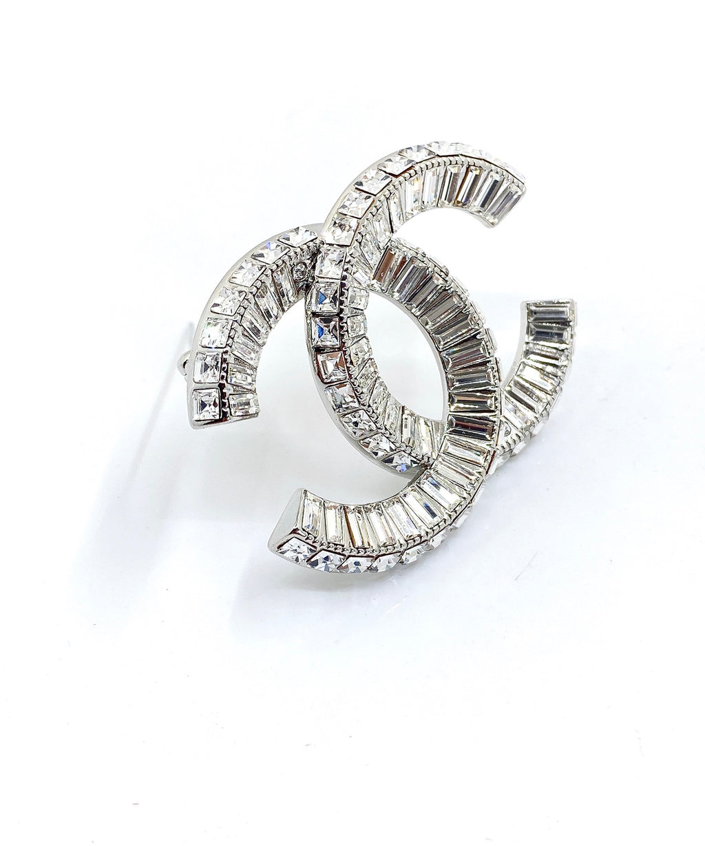 Chanel Interlocking C Square Crystal Accent Brooch - album image 5