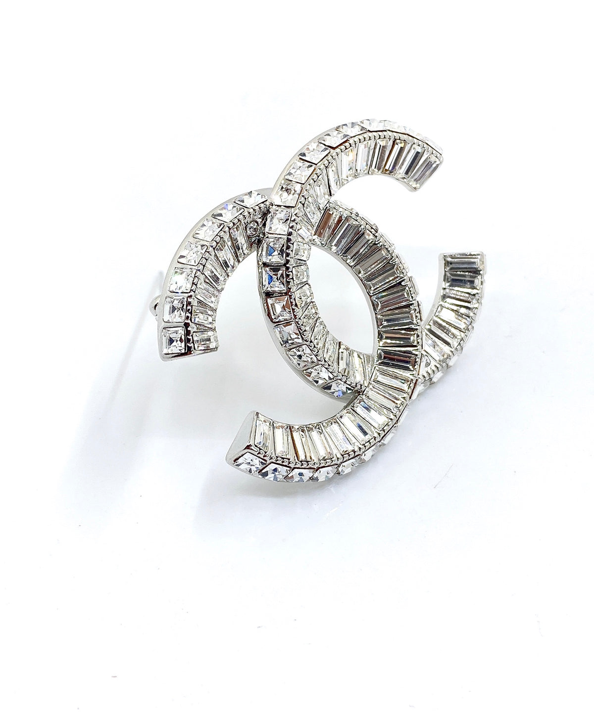 Chanel Interlocking C Square Crystal Accent Brooch - album image 5