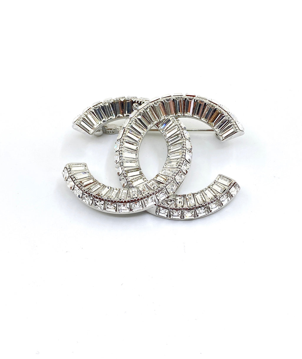 Chanel Interlocking C Square Crystal Accent Brooch - album image 7