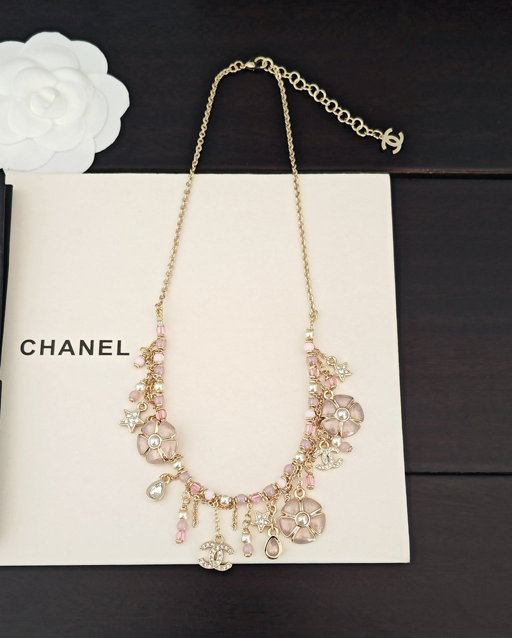 Chanel Gold-Tone Letter and Charm Necklace - album image 4