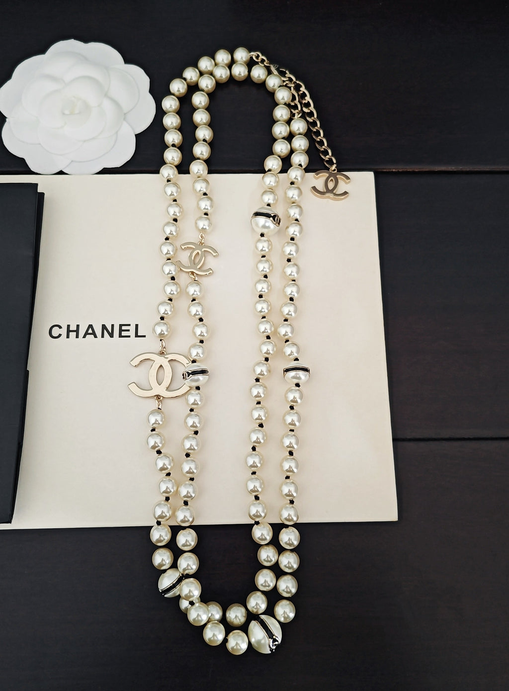 Chanel Black Pearl Necklace - album image 2