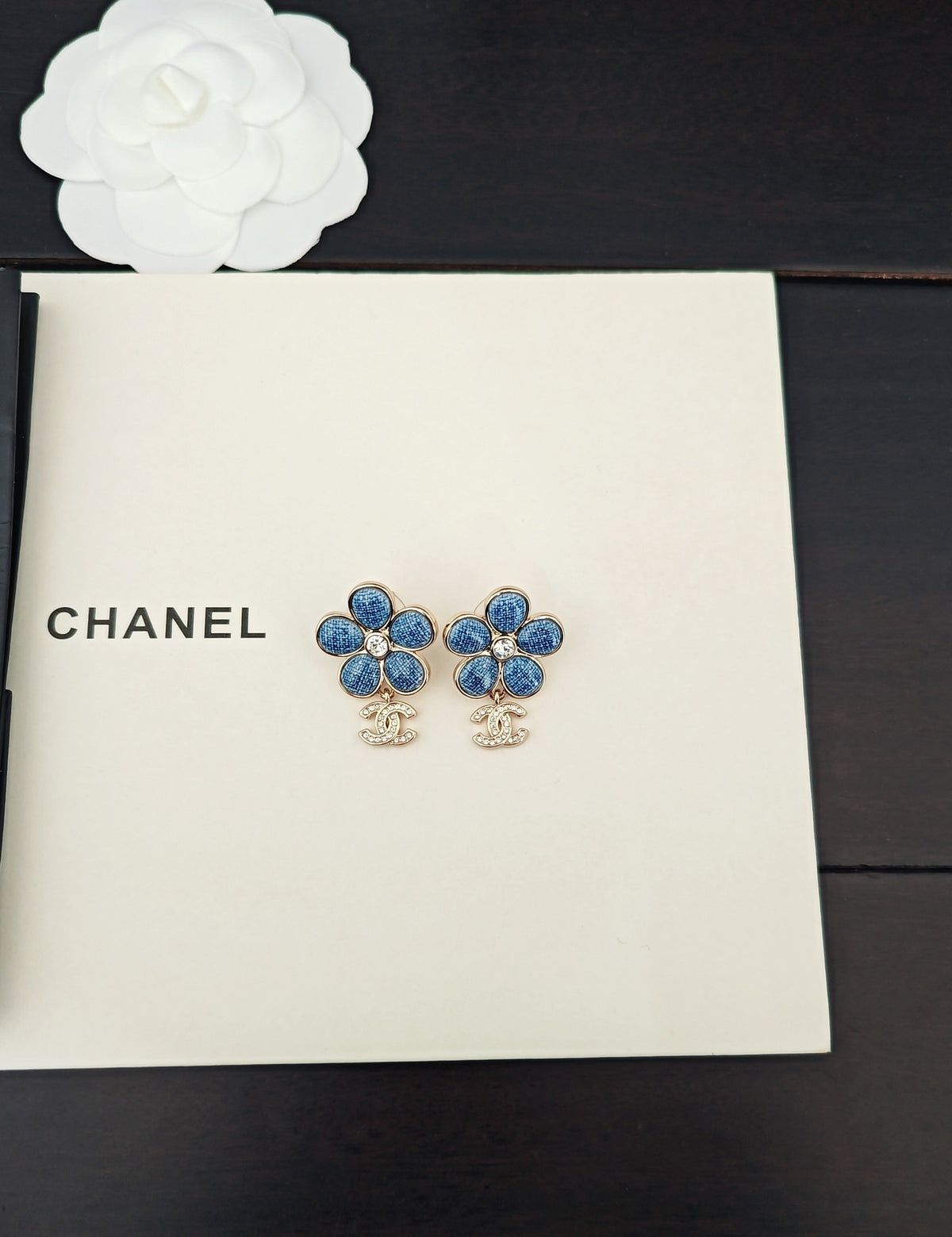 Chanel Blue Flower Earrings - album image 5