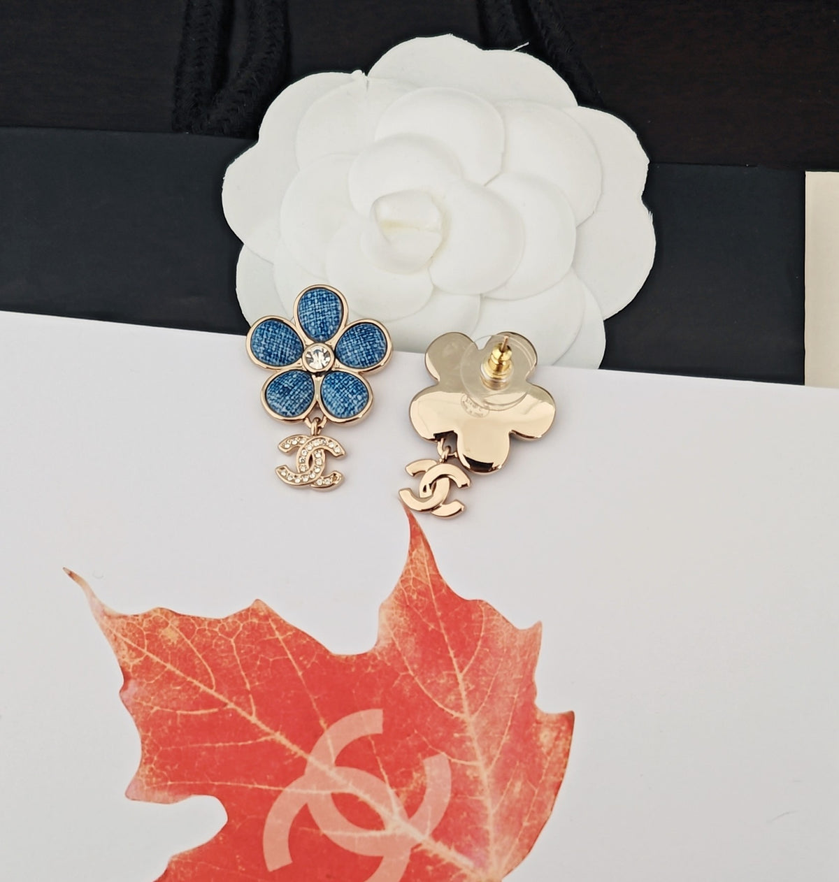 Chanel Blue Flower Earrings - album image 4