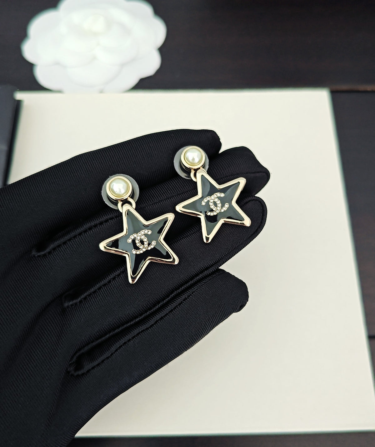 Chanel Resin Star Earrings - album image 3