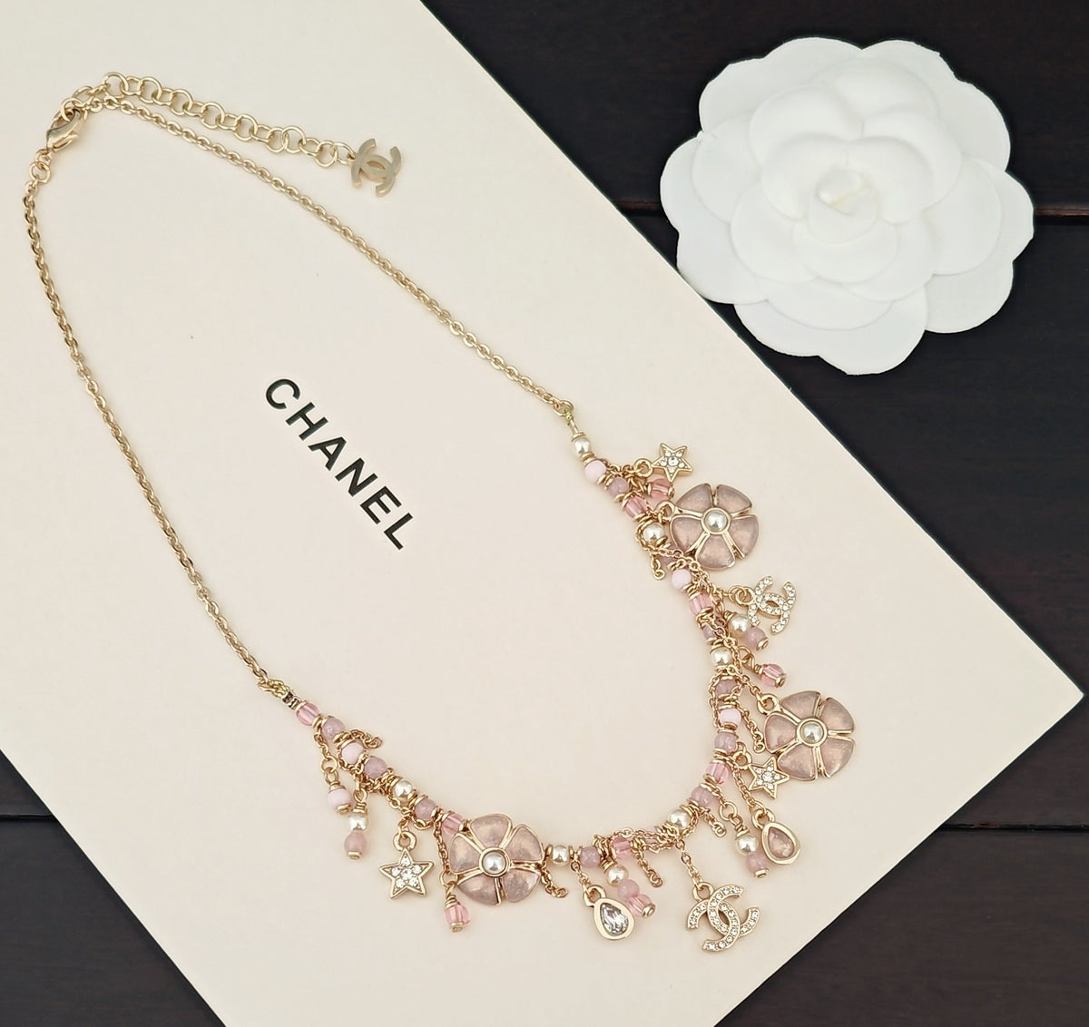 Chanel Gold-Tone Letter and Charm Necklace - album image 6