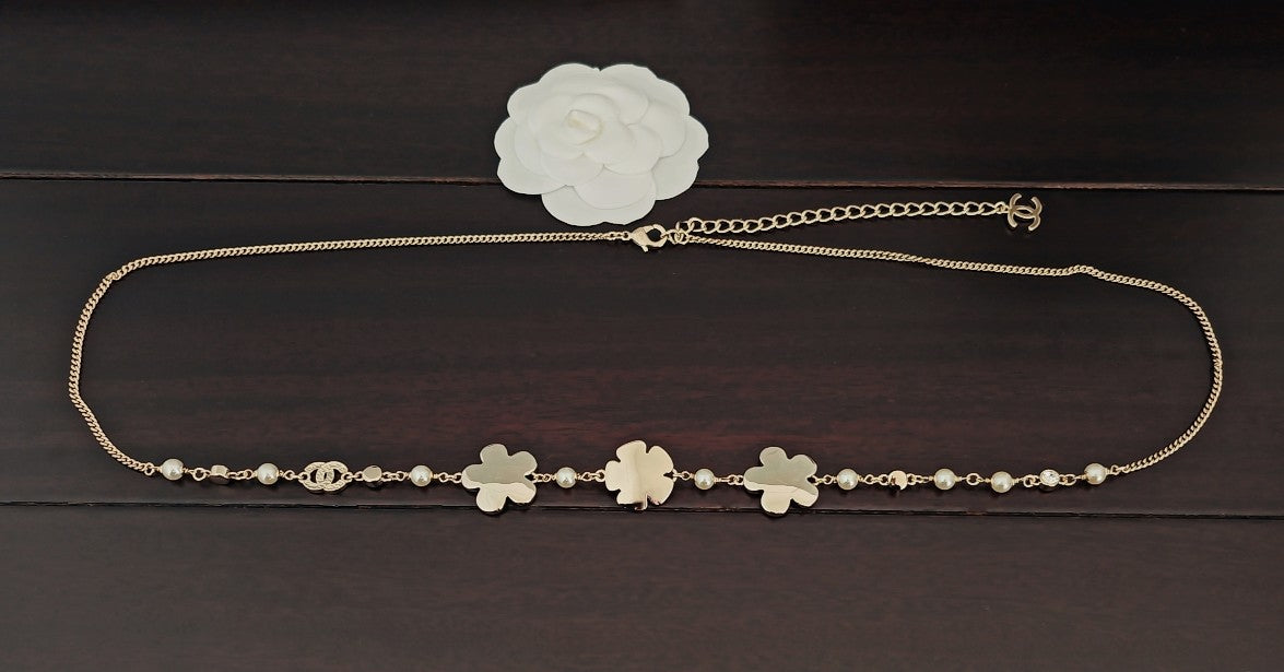Chanel Blue Flower Charm Necklace - album image 4
