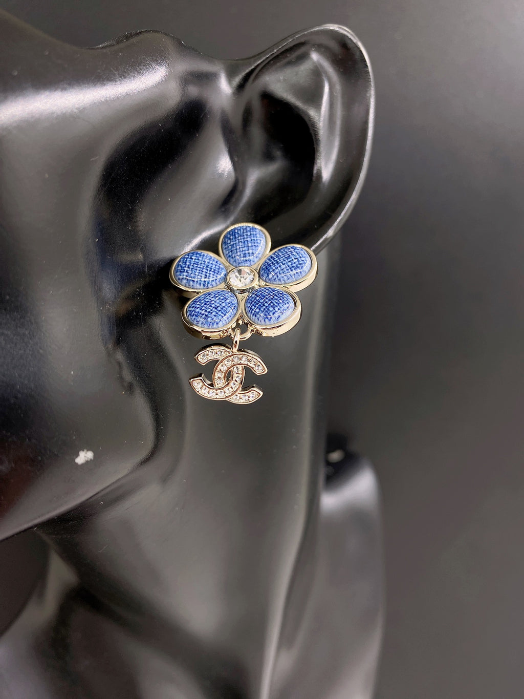 Chanel Blue Flower Earrings - album image 2