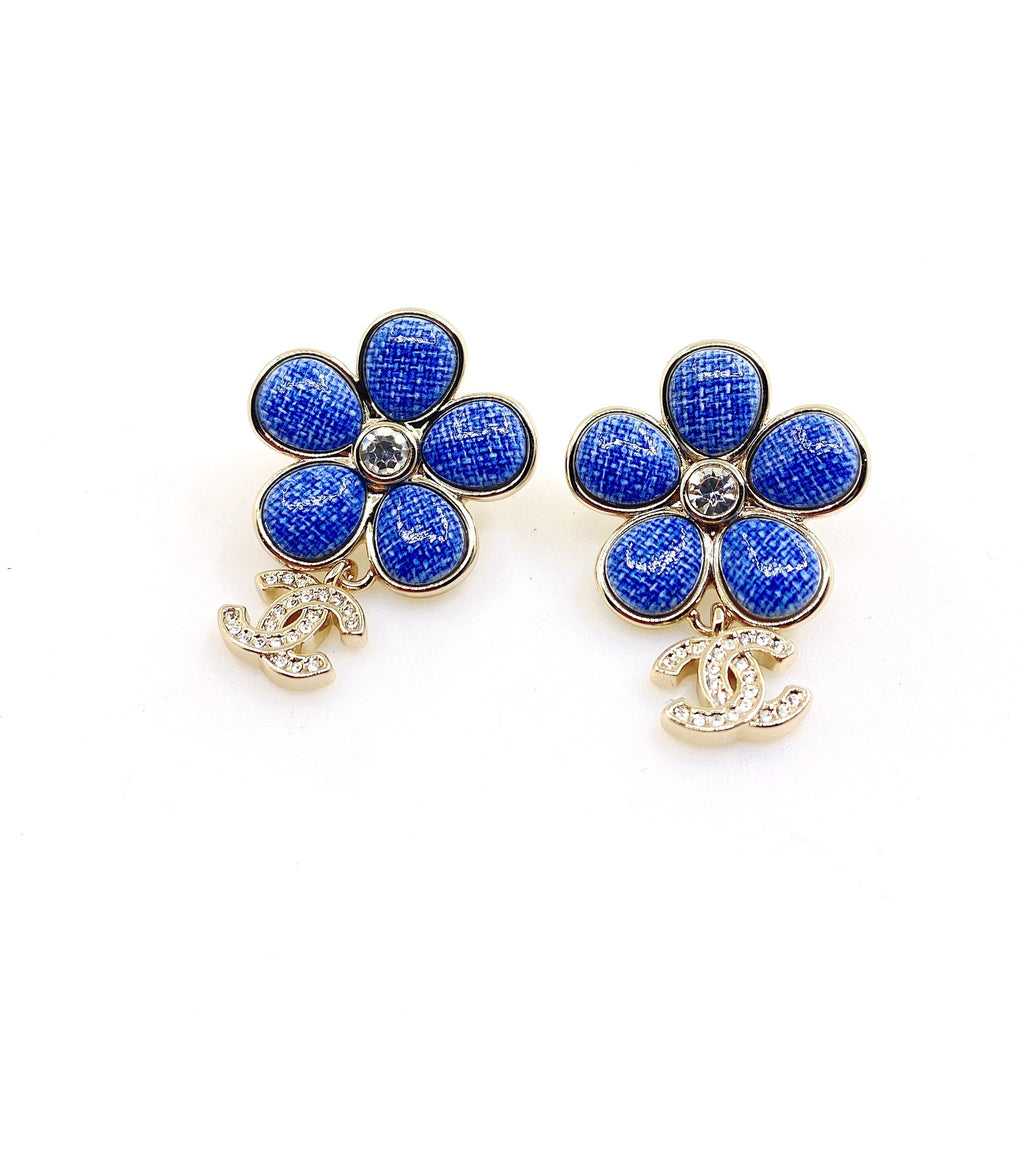 Chanel Blue Flower Earrings - album image 1