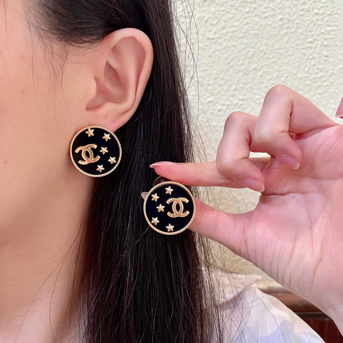 Chanel Interlocking C Star Stud Earrings - album image 1