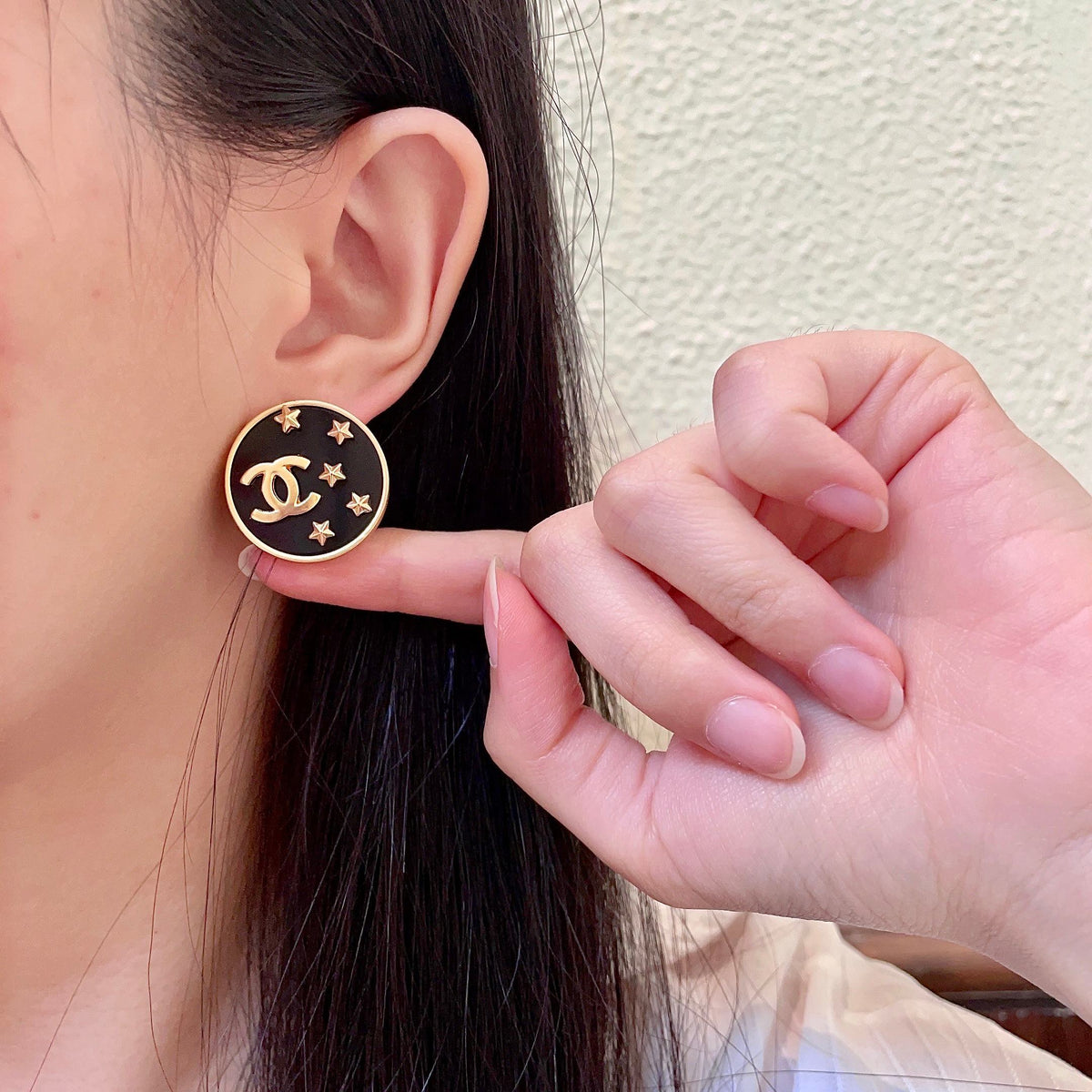 Chanel Interlocking C Star Stud Earrings - album image 2