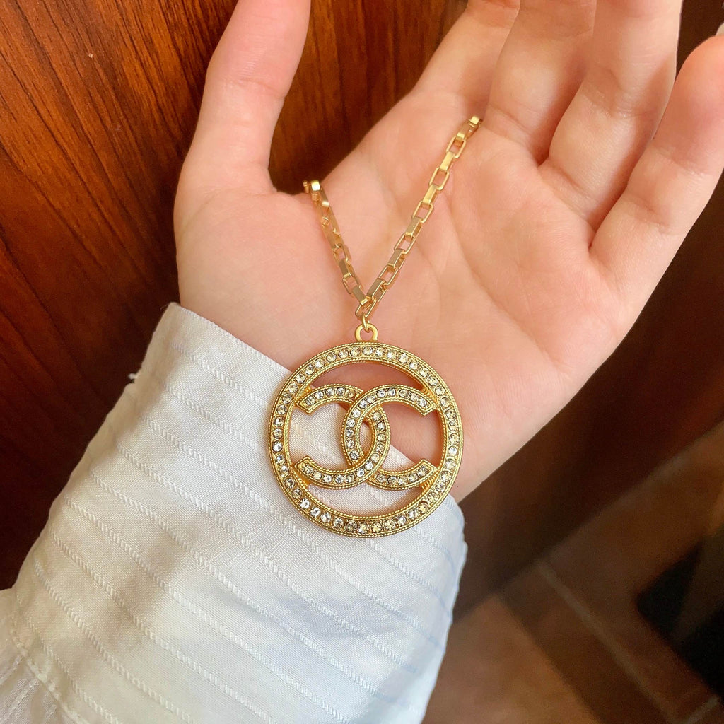 Chanel Interlocking C Crystal Accent Necklace - album image 4