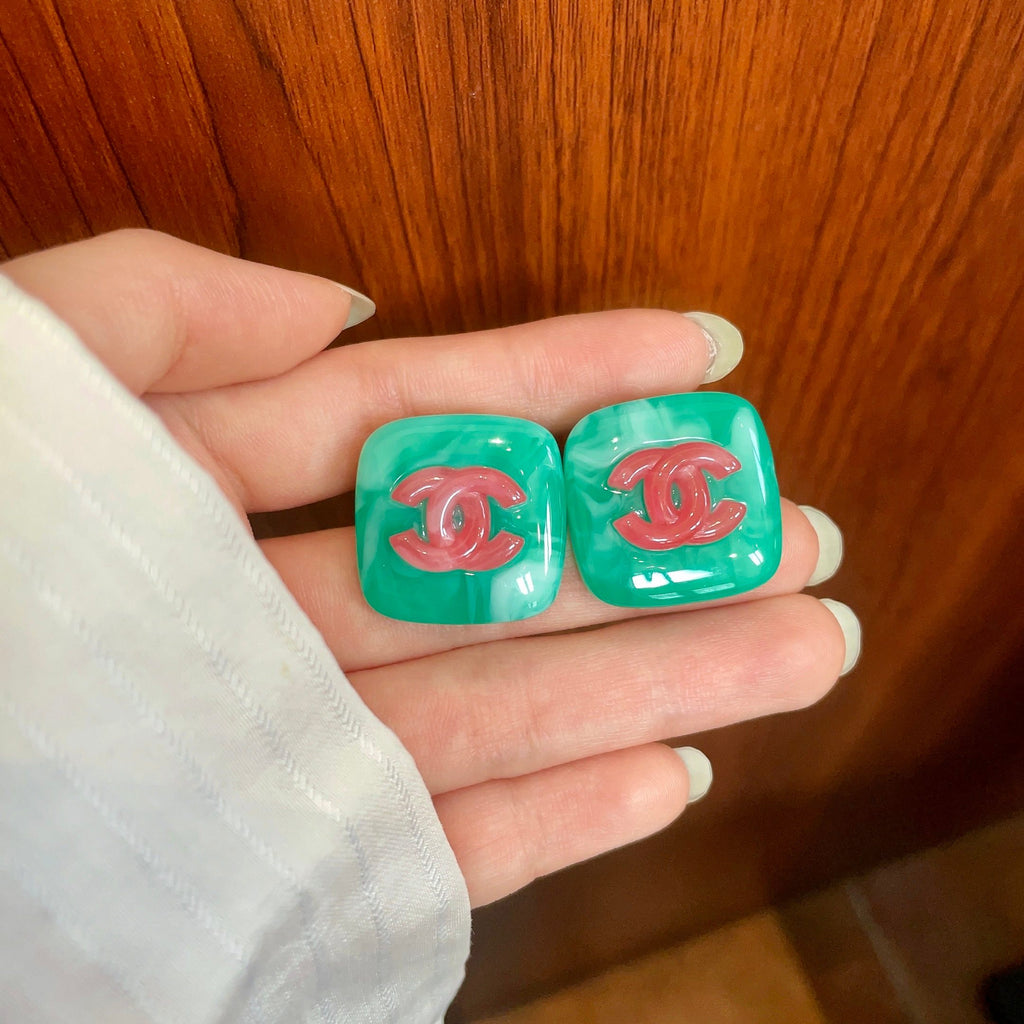 Chanel Interlocking C Stud Earrings - album image 4
