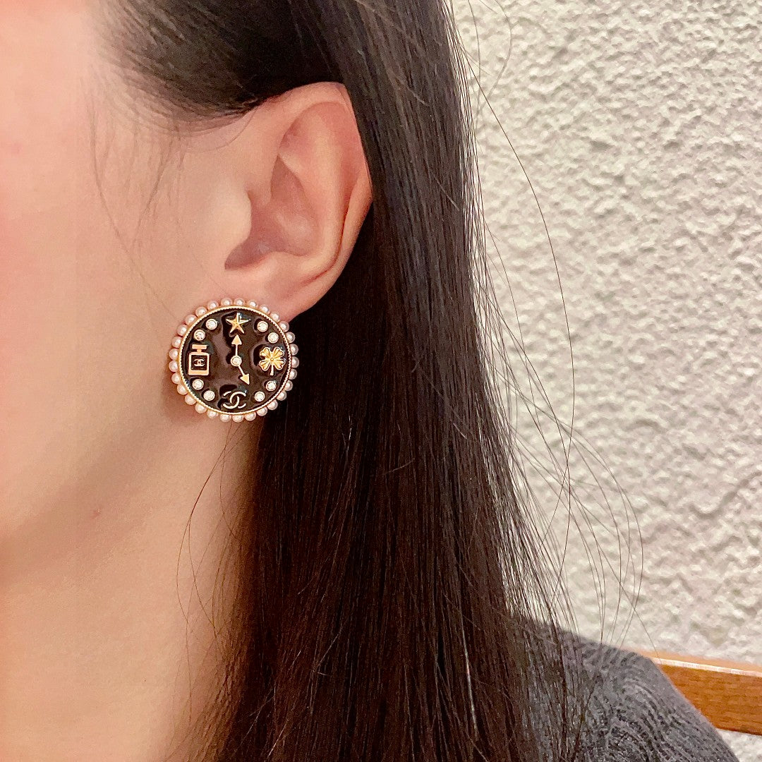 Chanel Interlocking C Perfume Bottle Stud Earrings - album image 3