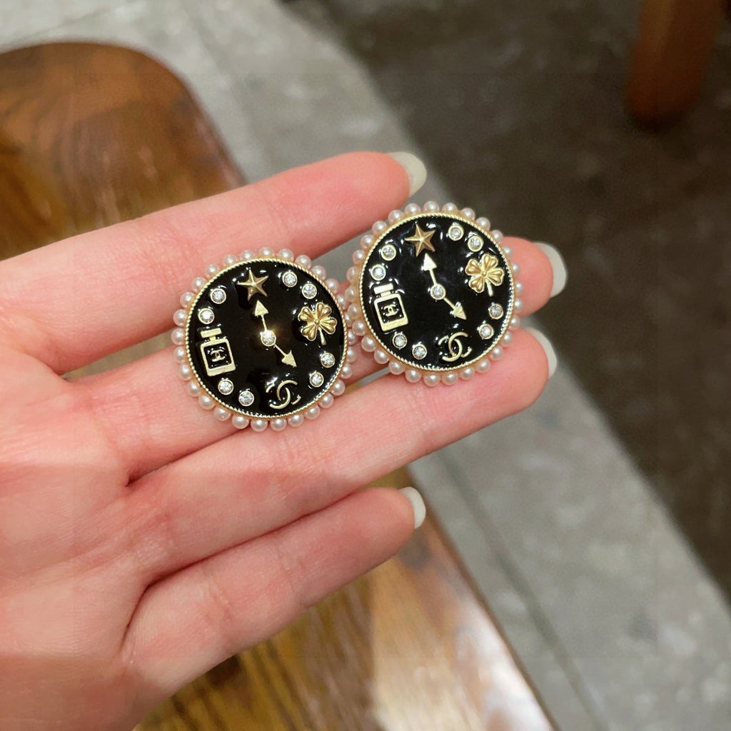 Chanel Interlocking C Perfume Bottle Stud Earrings - album image 4