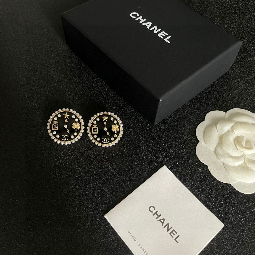 Chanel Interlocking C Perfume Bottle Stud Earrings - album image 5