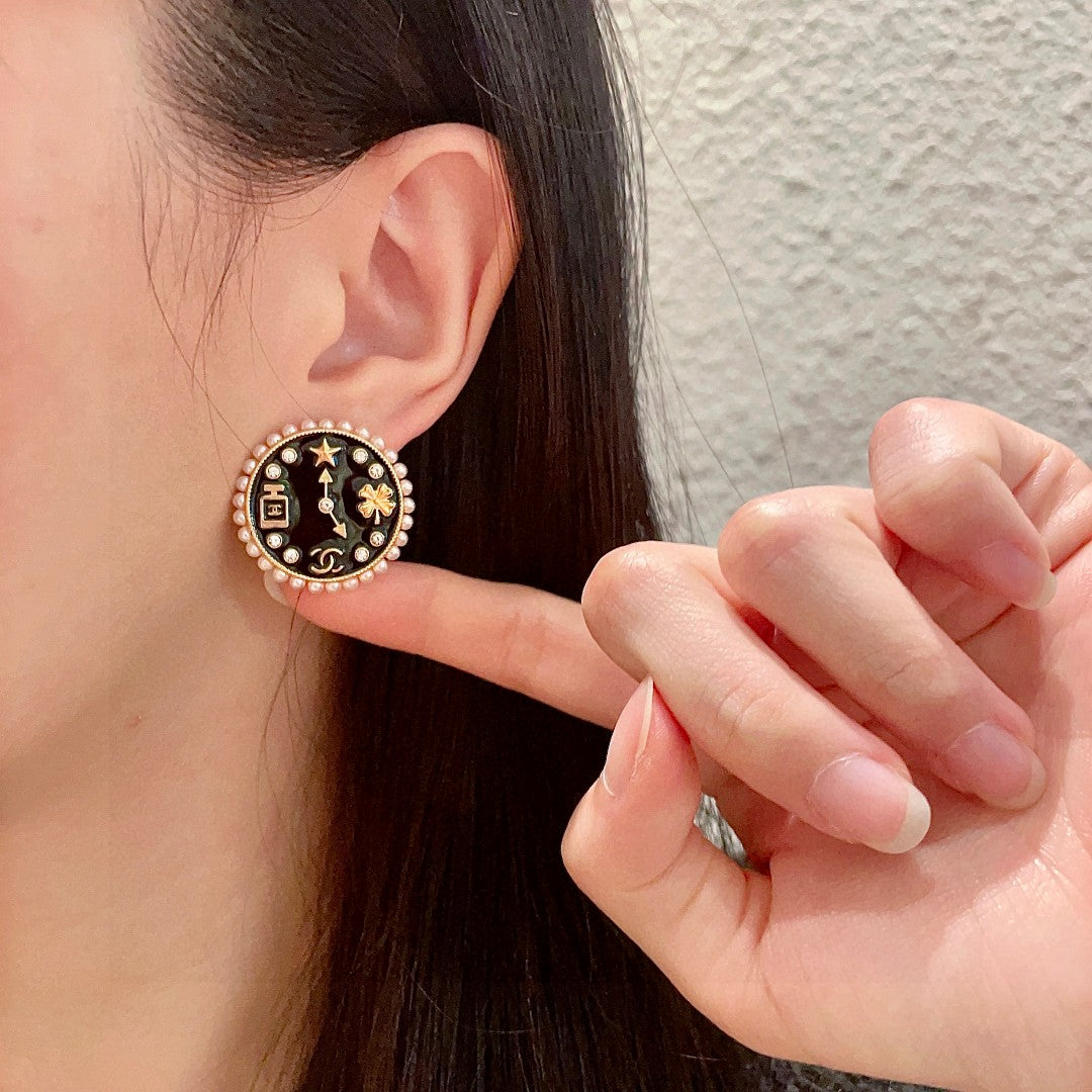 Chanel Interlocking C Perfume Bottle Stud Earrings - album image 2