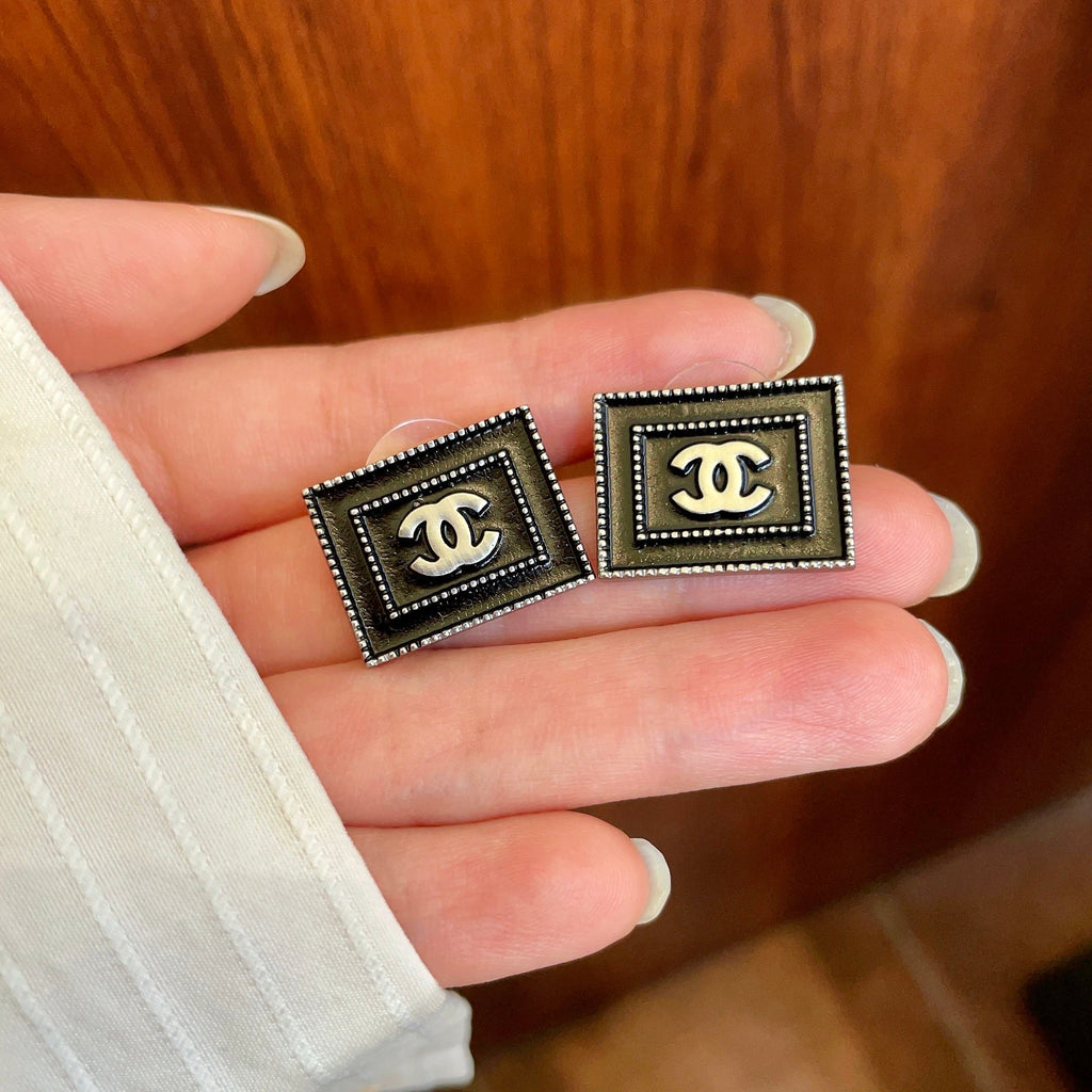 Chanel Interlocking C Stud Earrings - album image 4