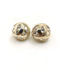 Chanel Crystal Accent Stud Earrings - album image 1
