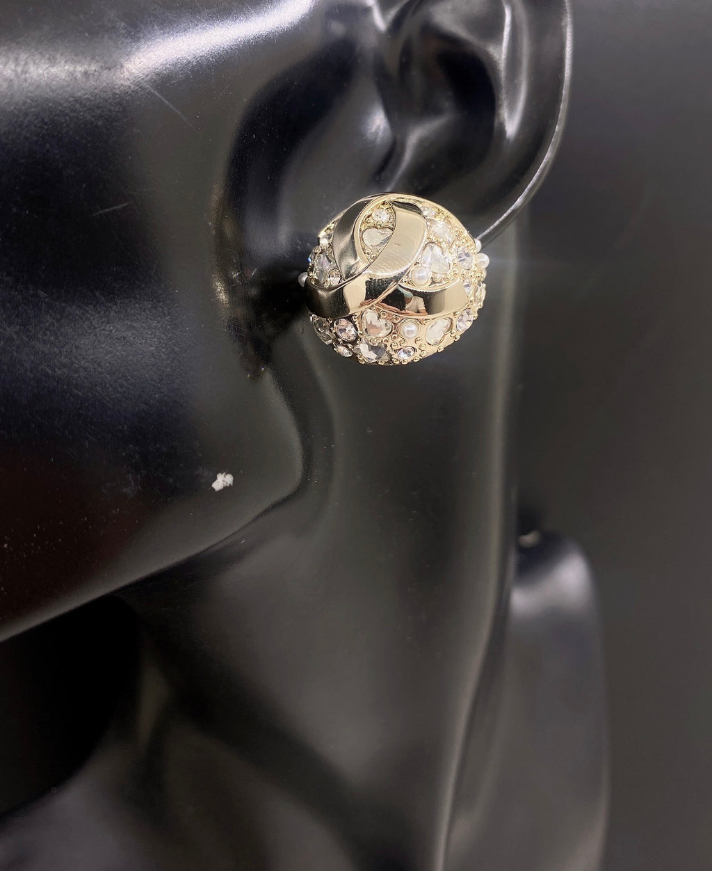 Chanel Crystal Accent Stud Earrings - album image 2
