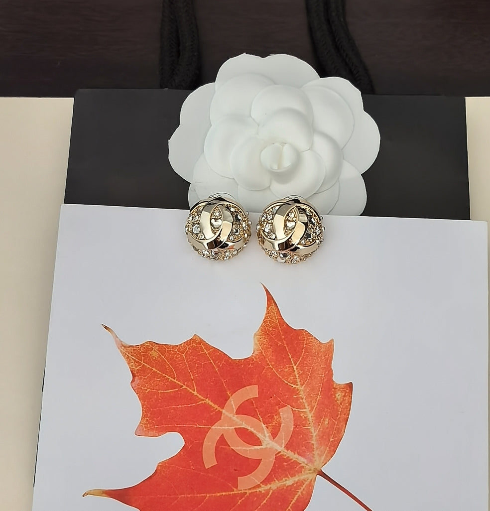 Chanel Crystal Accent Stud Earrings - album image 6