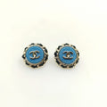 Chanel Blue Circular Stud Earrings - album image 1
