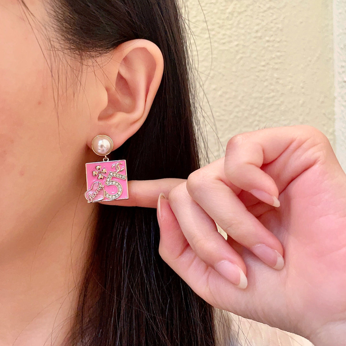 Chanel Interlocking C Asymmetric Earrings - album image 2