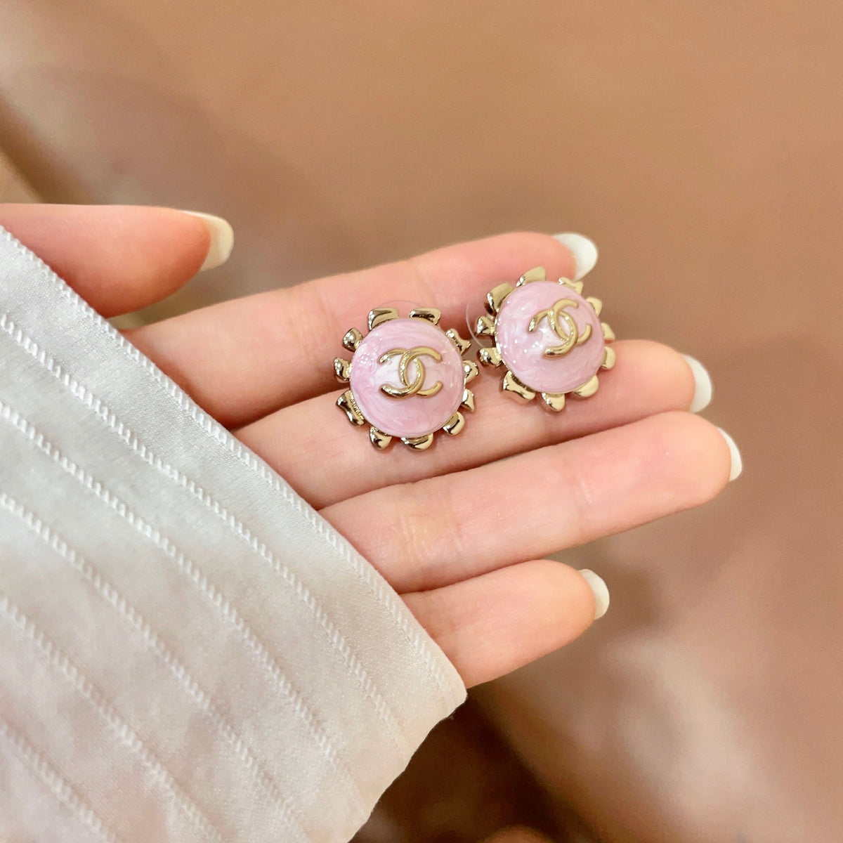 Chanel Interlocking C Stud Earrings - album image 4