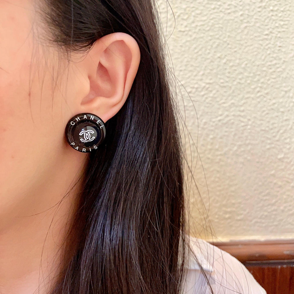 Chanel Interlocking C Letter Stud Earrings - album image 3
