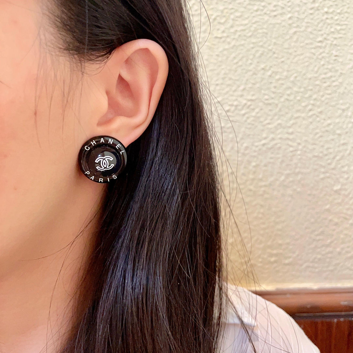 Chanel Interlocking C Letter Stud Earrings - album image 3