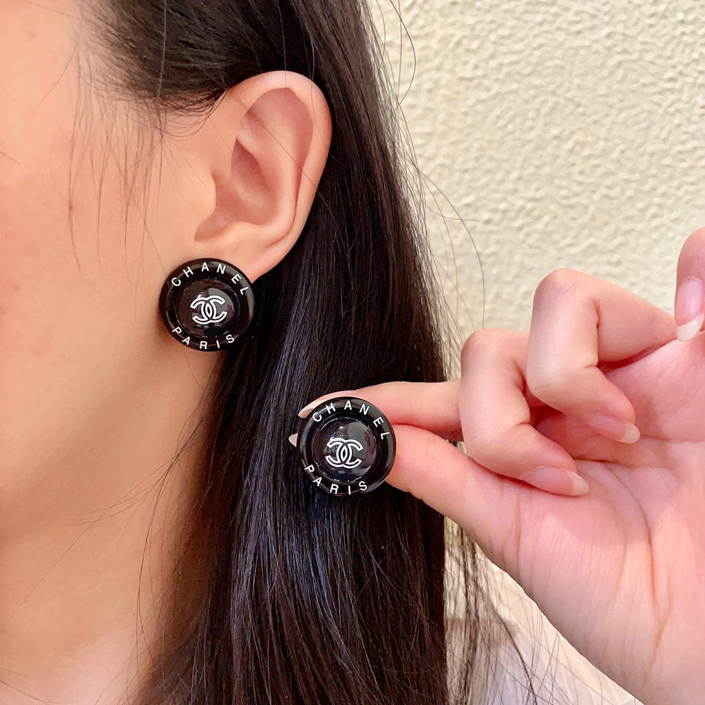 Chanel Interlocking C Letter Stud Earrings - album image 1