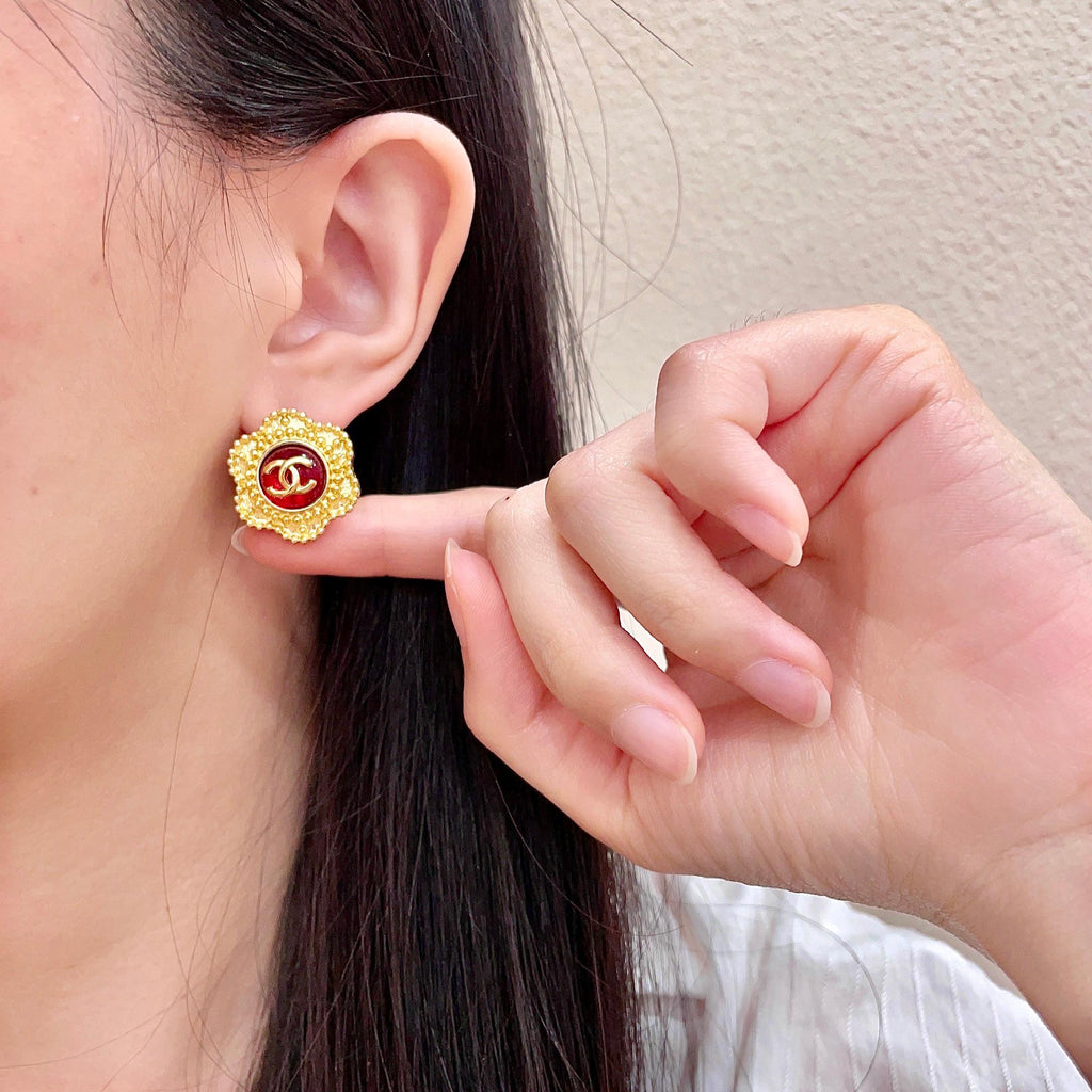 Chanel Interlocking C Stud Earrings - album image 2