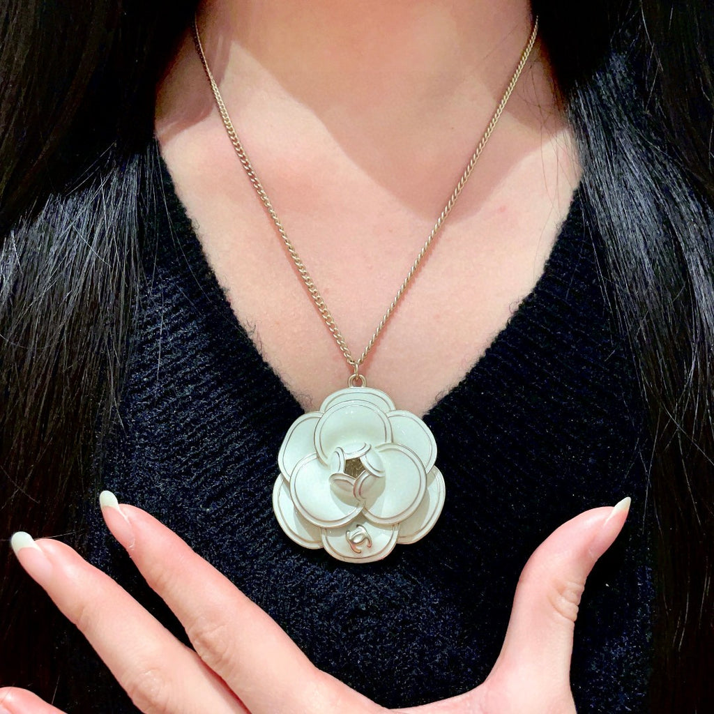 Chanel Interlocking C Camellia Necklace - album image 2