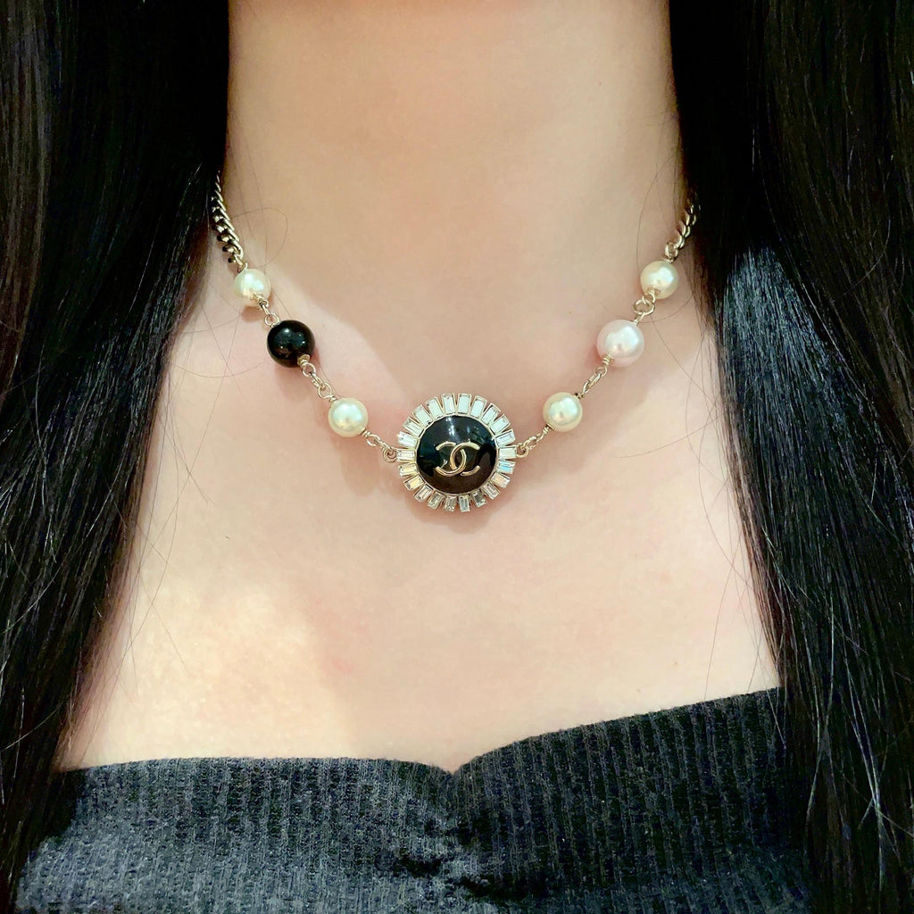 Chanel Interlocking C Pearl Double-Layer Necklace - album image 3