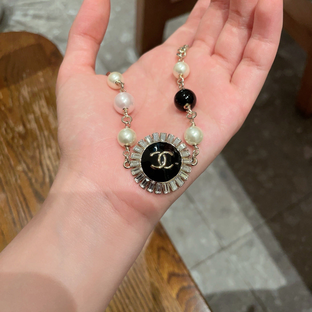 Chanel Interlocking C Pearl Double-Layer Necklace - album image 4