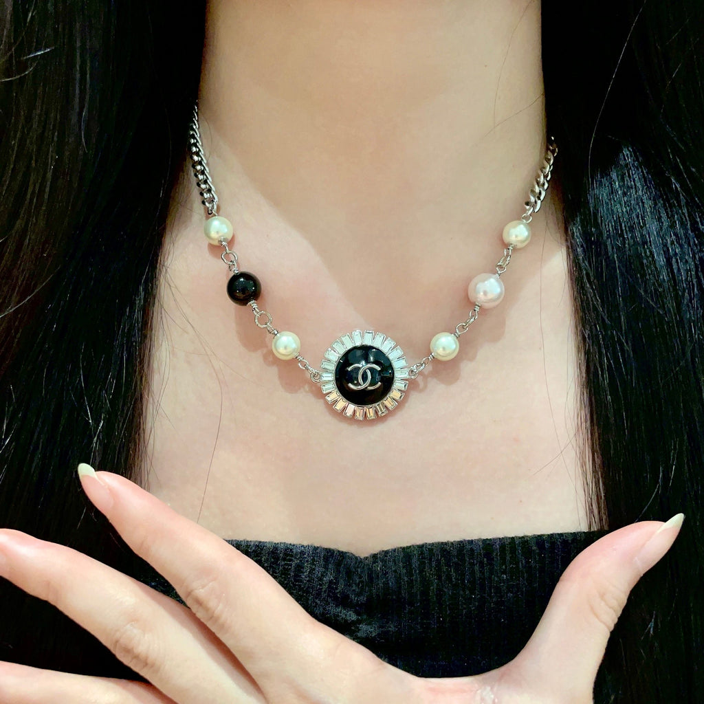 Chanel Interlocking C Pearl Double-Layer Necklace - album image 2