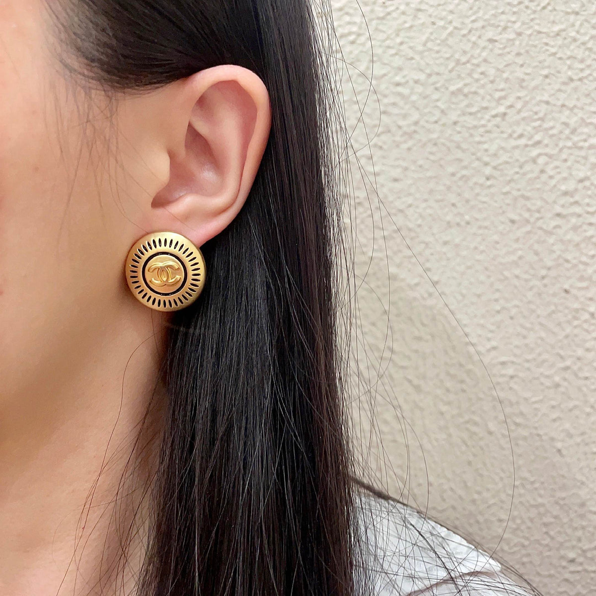 Chanel Interlocking C Stud Earrings - album image 3