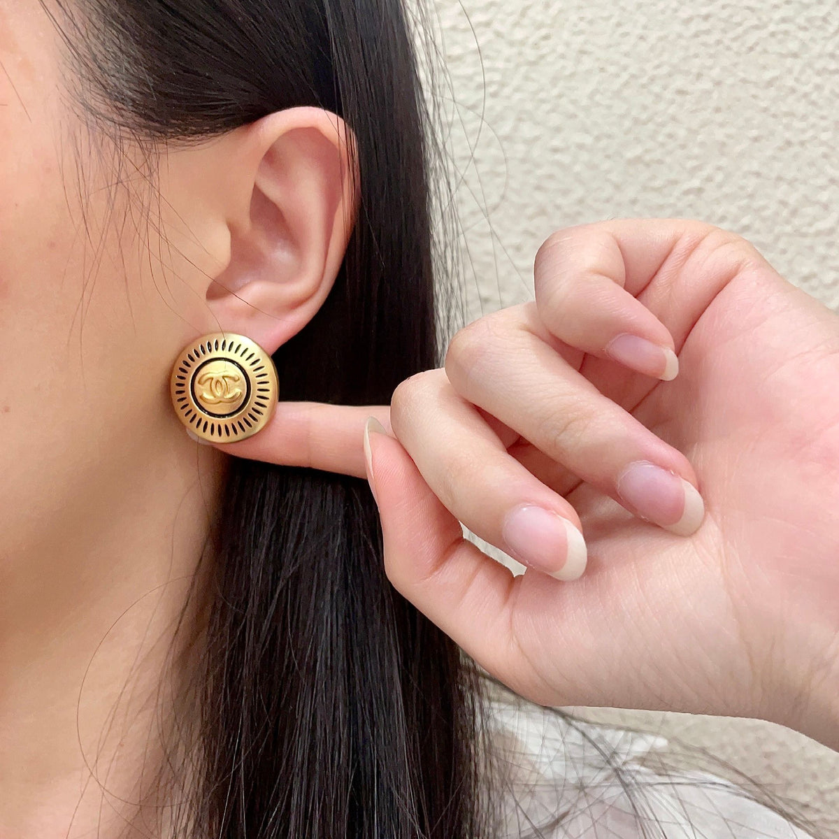 Chanel Interlocking C Stud Earrings - album image 2